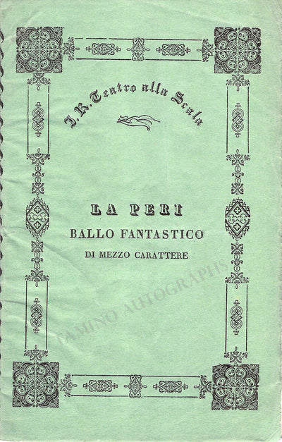 Taglioni, Marie - Ballet Program Milan 1843