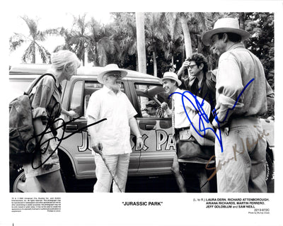 Dern, Laura - Goldblum, Jeff - Neill, Sam - Signed Photo in "Jurassic Park"