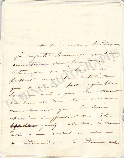 Cinti-Damoreau, Laure - Autograph Letter Signed