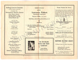 Tibbett, Lawrence - Signed Concert Program 1934