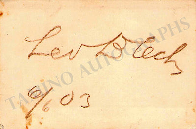 Blech, Leo - Signed Card 1903