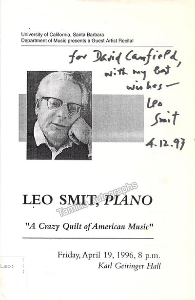 Smit, Leo - Signed Program California 1996