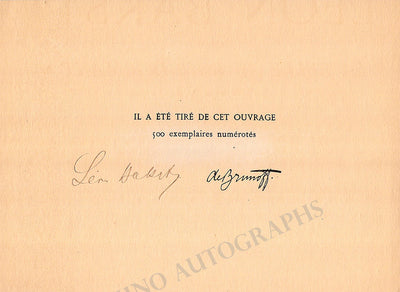 Bakst, Leon - Signed Card