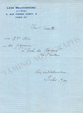 Melchissedec, Leon - Set of Autograph Letters & Other Documents