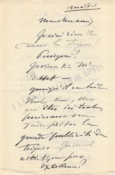 Melchissedec, Leon - Autograph Letter Signed