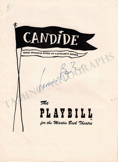 Bernstein, Leonard - Signed Program Candide 1956