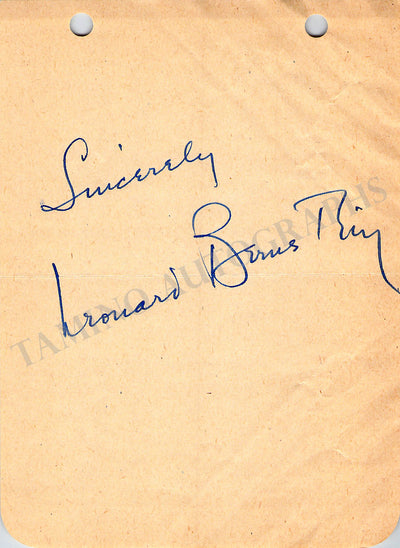 Bernstein, Leonard - Signed Album Page