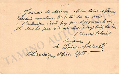 Sobinov, Leonid - Signed Album Page 1905