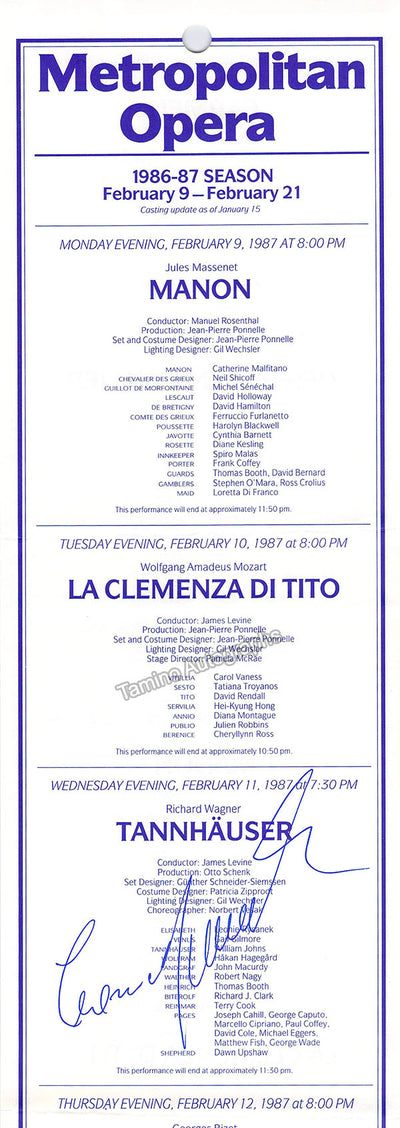 Rysanek, Leonie - Signed Playbill