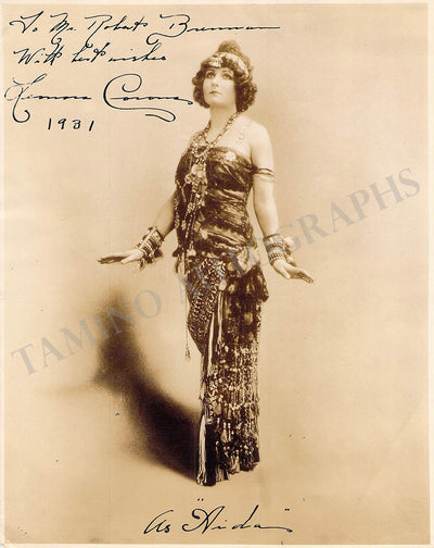 Corona, Leonora - Signed Photograph as Aida 1931