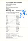 Price, Leontyne - Signed Cast Page Antony & Cleopatra 1966
