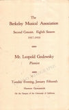 Godowsky, Leopold - Signed Program Berkeley 1918