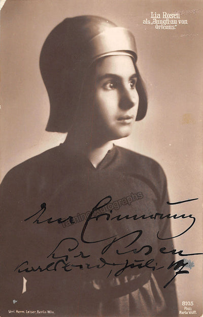 Rosen, Lia - Signed Photograph 1917