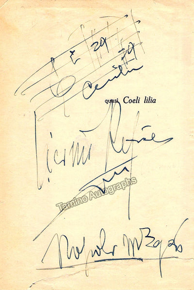 Refice, Licinio - Autograph Music Quote Signed