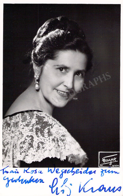 Kraus, Lili - Signed Photograph