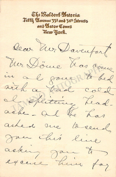 Nordica, Liliana - Autograph Letter Signed