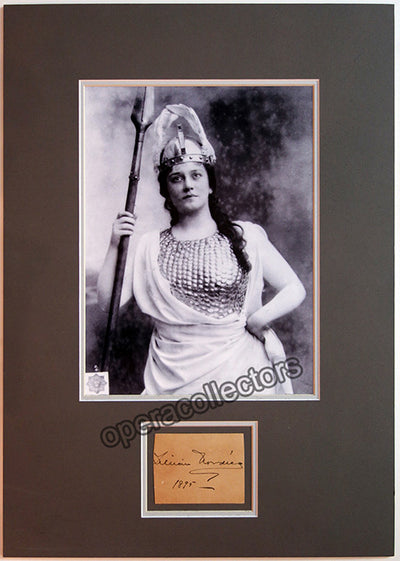 Nordica, Lillian - Signature Cut 1895 & Photo