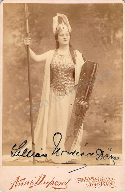 Nordica, Lillian - Signed Photograph as Brunhilde