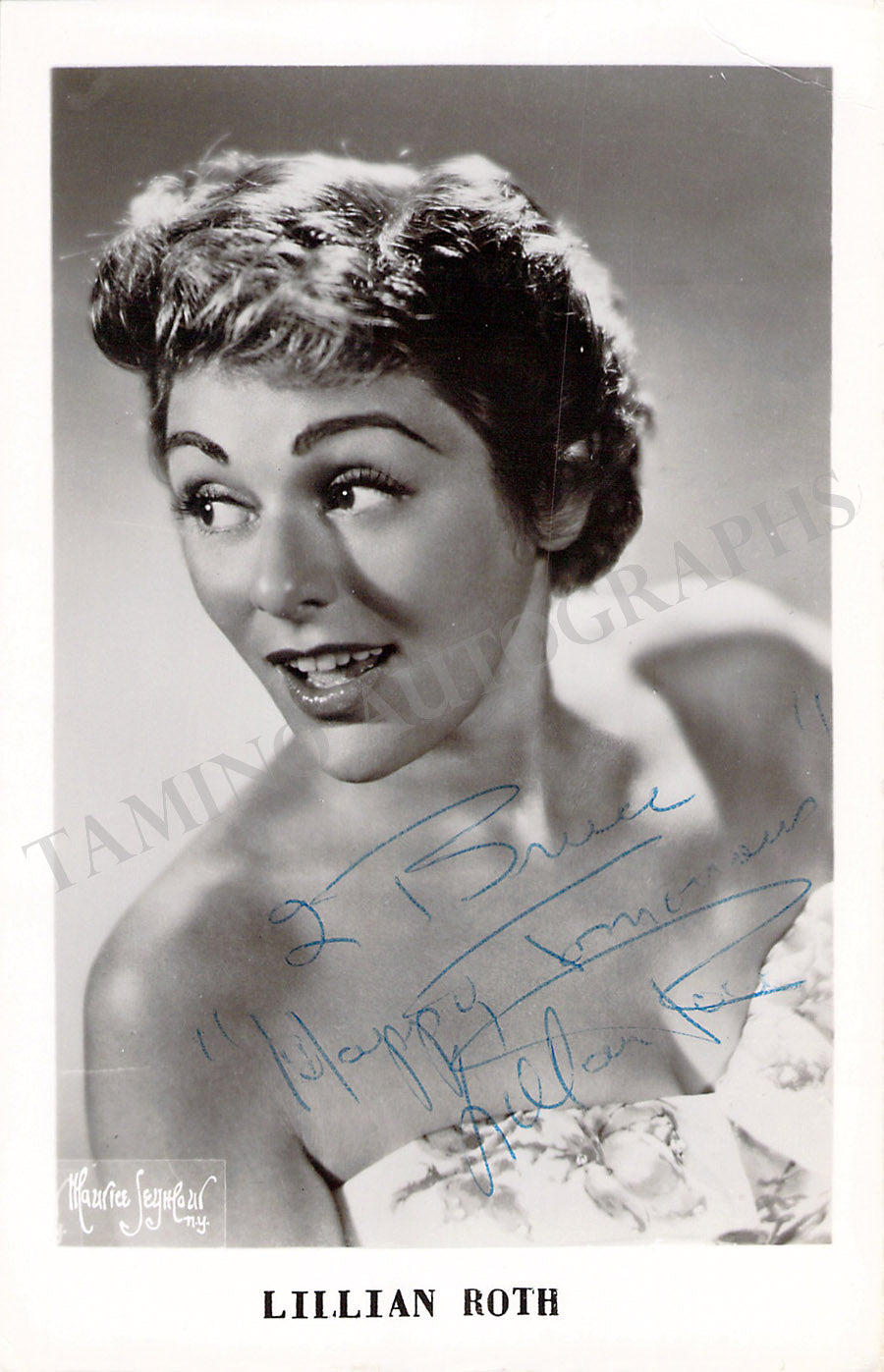 Lillian Roth Autograph Signed Photo – Tamino Autographs