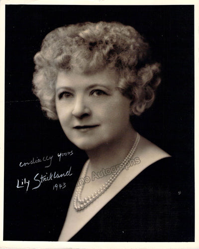 Strickland, Lily - Signed Photograph 1943
