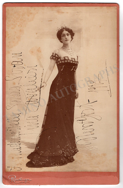 Cavalieri, Lina - Signed Cabinet Photo 1917