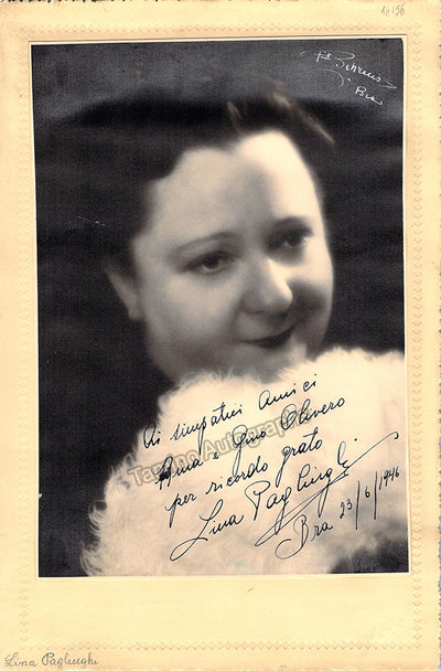Pagliughi, Lina - Signed Photograph