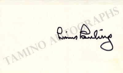 Pauling, Linus - Signed Card