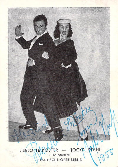 Stahl, Jockel - Koster, Liselotte - Signed Photograph 1955