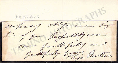 Vestris, Elisabeth - Clip Signed as Liza Matthews