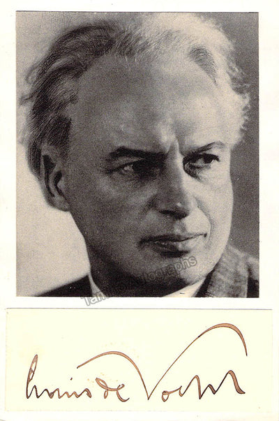 De Vocht, Lodewijk - Signed Card