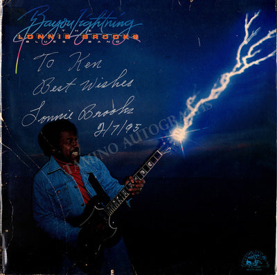 Brooks, Lonnie - Signed LP Record Sleeve