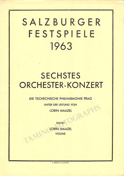 Maazel, Lorin - Concert Program Salzburg 1963