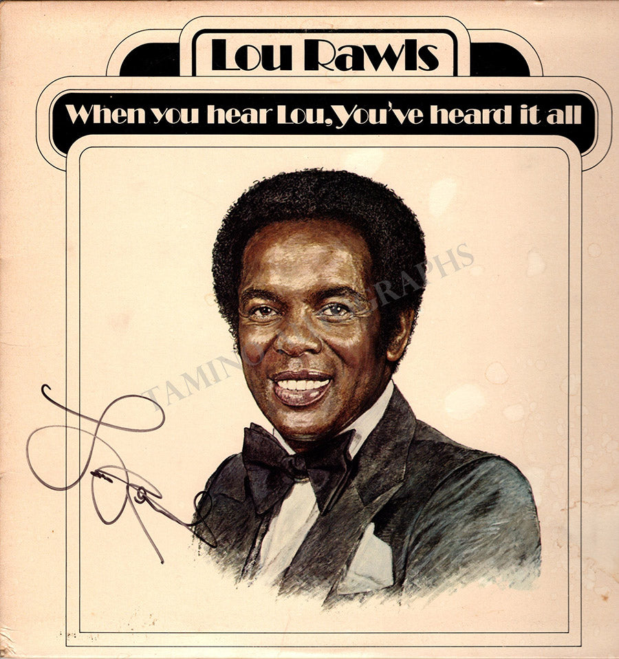 Lou Rawls Autograph Signed LP Sleeve When You Hear Lou – Tamino Autographs