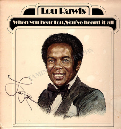 Rawls, Lou - Signed LP Sleeve "When You Hear Lou, You've Heard it All"