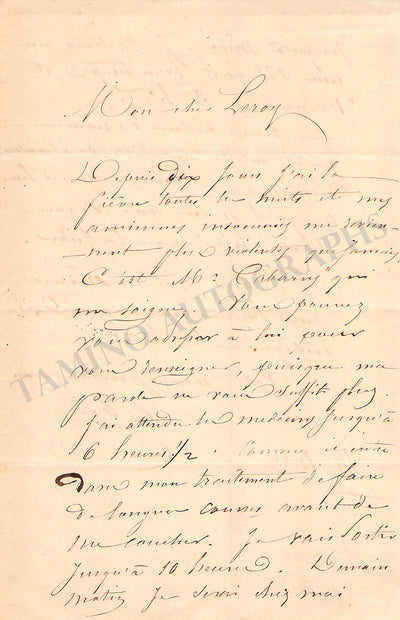Obin, Louis-Henri - Autograph Letter Signed