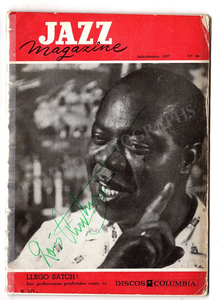 Armstrong, Louis - Double Signed Magazine 1957
