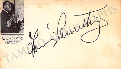 Armstrong, Louis - Signed Card