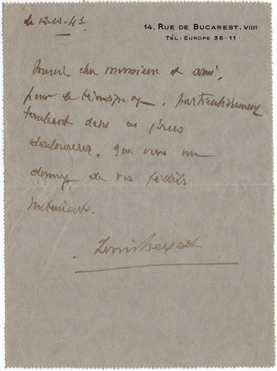 Beydts, Louis - Set of 2 Autograph Letters Signed