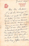 Diemer, Louis - Autograph Letter Signed 1895
