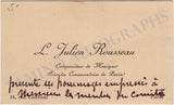 Rousseau, Louis Julien - Autograph Note Signed