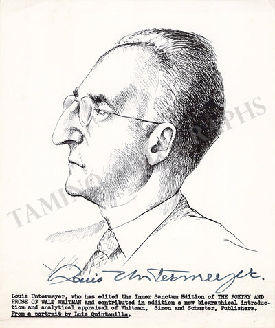 Untermeyer, Louis - Signed Photograph
