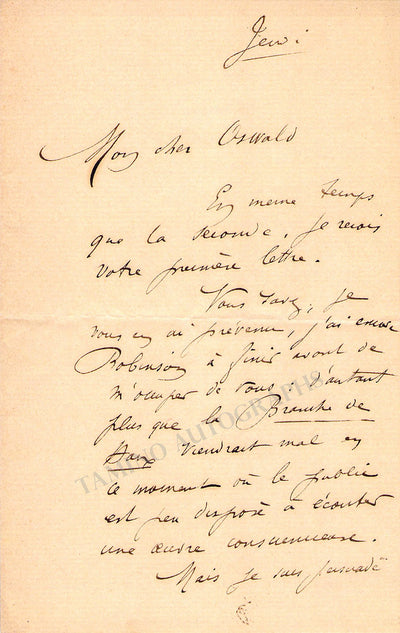 Varney, Louis - Autograph Letter Signed