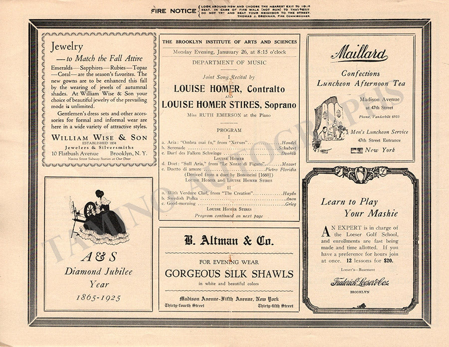 Opera Singers Lot of 15 Unsigned Programs Recital – Tamino