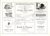 Homer, Louise - Signed Program Long Beach 1927
