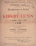 Kirkby-Lunn, Louise - Autograph Note Signed + Signed Program