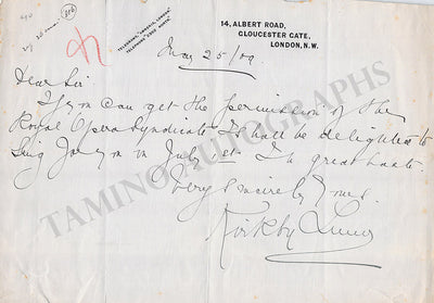 Kirkby-Lunn, Louise - Autograph Note Signed + Signed Program