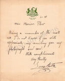 Botta, Luca - Signed Photograph & Note 1916