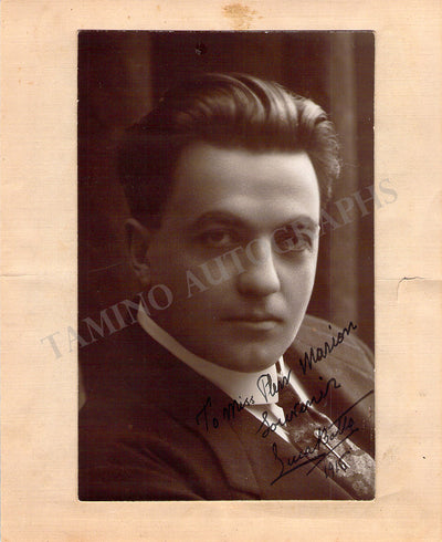 Botta, Luca - Signed Photograph & Note 1916