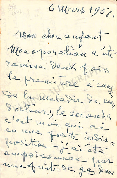 Korsoff, Lucette - Autograph Letter Signed