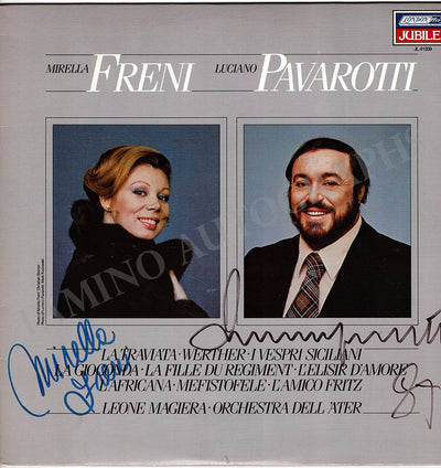 Freni, Mirella - Pavarotti, Luciano - Signed LP Record "Freni Pavarotti"